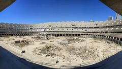 Imagen de las obras del que será nuevo estadio del Valencia.