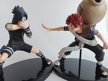 Sasuke contra Gaara en dos vibrantes figuras de ‘Naruto’ que recrean su combate más icónico y salvaje
