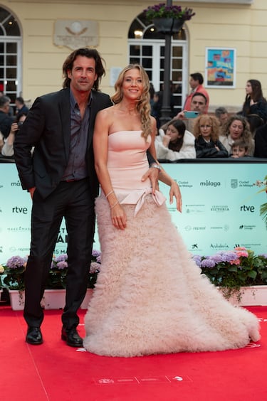Álex Adrover  y Patricia Montero durante el photocall de clausura del 29 Festival de Málaga en el Teatro Cervantes.