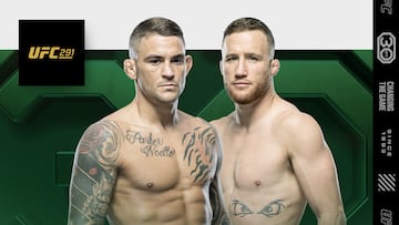 Cartel del pleito entre Dustin Poirier y Justin Gaethje en el UFC 291.