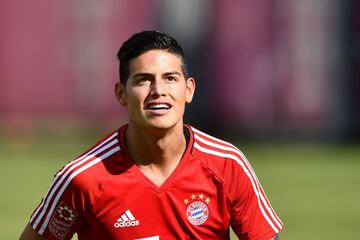 James y su primer entrenamiento en el Bayern