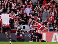1-0. Alejandro Berenguer celebra el primer tanto.
