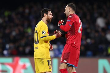 Leo Messi y David Ospina.