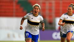 AME6275. QUITO (ECUADOR), 19/10/2022.- La jugadora del Boca Juniors de Argentina, Yamila Rodriguez, celebra el primer gol anotado al Ferroviária de Brasil, durante un partido por la Copa Libertadores de Mujeres hoy en Quito (Ecuador). EFE/José Jácome
