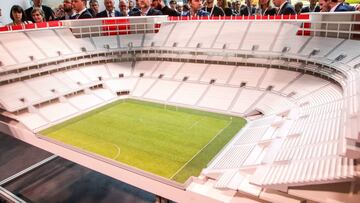 Maqueta del Estadio Eurostadium de Bruselas. 