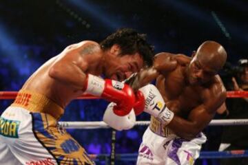 Combate entre Manny Pacquiao y Timothy Bradley Jr. en las Vegas por el título de peso welter de la Organización Mundial de Boxeo. 