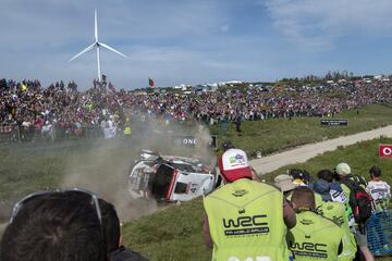 Espectacular accidente de Quentin Gilbert en el Rally de Portugal