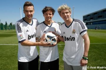 Los chicos de One Direction también han mostrado su apoyo al Real Madrid, aquí en una visita al Bernabeu. 