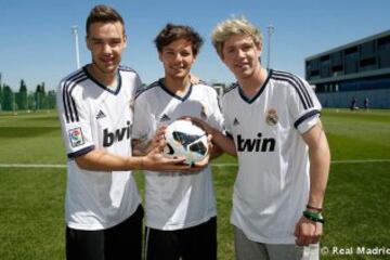 Los chicos de One Direction también han mostrado su apoyo al Real Madrid, aquí en una visita al Bernabeu.