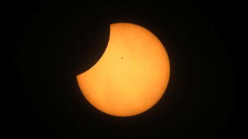 A partial solar eclipse is seen from Mazatlan, Mexico April 8, 2024. REUTERS/Henry Romero