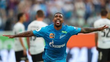 SAINT PETERSBURG, RUSSIA  - AUGUST 21: midfielder Malcom of FC Zenit reacts during  Russian Premier League match FC Zenit v FC Torpedo Moscow on August 21, 2022, at Gazprom Arena in Saint Petersburg, Russia. (Photo by Anatoliy Medved/Icon Sportswire via Getty Images)