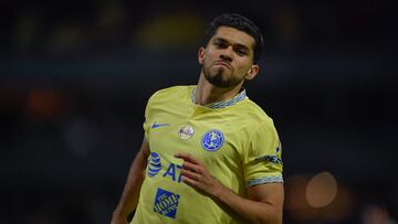    Henry Martin celebrates his goal 2-0 of America during the game America vs Puebla, corresponding to the Quarter Finals second leg match of the Torneo Apertura 2022 of the Liga BBVA MX, at Azteca Stadium, on October 15, 2022.

<br><br>

 Henry Martin celebra su gol 2-0 de America durante el partido America vs Puebla, correspondiente al partido de vuelta de Cuartos de Final del Torneo Apertura 2022 de la Liga BBVA MX, en el Estadio Azteca el 15 de octubre de 2022.