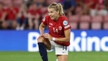 Hegerberg, durante un partido con Noruega.