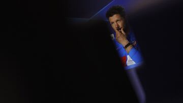 Simeone en la rueda de prensa previa del Atlético-City de vuelta de cuartos de final de la Champions 21-22.