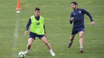 Guruzeta, con Raúl García en Lezama.