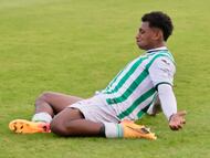 Marcelo celebra un gol con el Córdoba B