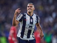 Germán Berterame celebra un gol del CF Monterrey en la Liga MX. (Jonathan Dueñas/Mexsport)