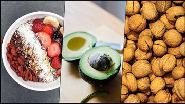 Frutos rojos, aguacates y nueces son algunos de los mejores alimentos que se pueden incluir en una dieta saludable