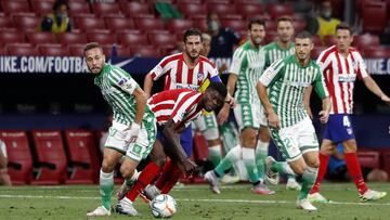 Thomas en el partido Atlético-Betis