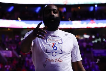 James Harden #1 of the Philadelphia 76ers