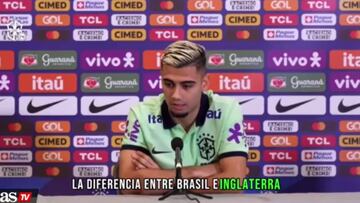 Andreas Pereira calentó el amistoso entre Brasil e Inglaterra