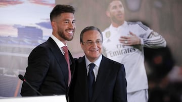 Sergio Ramos y Florentino Pérez.