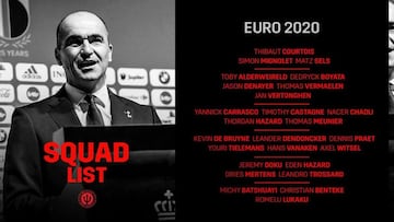 Roberto Martínez convoca para la Eurocopa a Hazard, Courtois y Carrasco