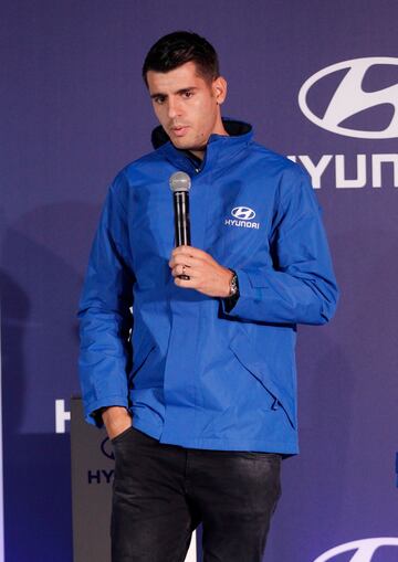 ?lvaro Morata durante el acto.