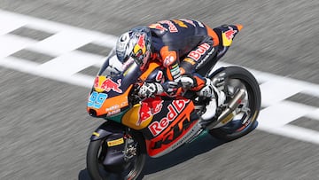 José Antonio Rueda, en la sesión de clasificación del GP de Tailandia de Moto3