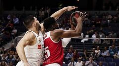 Felipe Reyes (Real Madrid Baloncesto) breaks away from the defence   ACB LIGA ENDESA match between Real Madrid Baloncesto vs Manresa at the WiZink Center stadium in Madrid, Spain, March 17, 2019 .