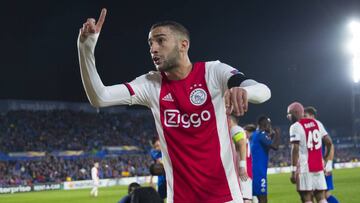 Hakim Ziyech durante el Ajax-Getafe