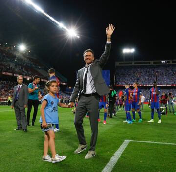 Celebración de los jugadores del Barcelona.
Luis Enrique.