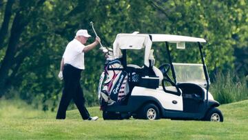 Este s&aacute;bado 23 de mayo, Donald Trump sali&oacute; de la cuarentena para jugar golf en su club de Virginia; el presidente de USA no hac&iacute;a esto desde marzo.