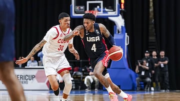 Elfrid Payton con USA Basketball en los juegos clasificatorios de la FIBA Americup 2025