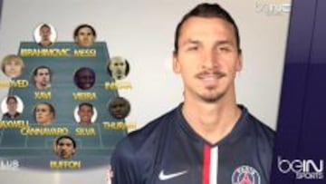 Ibrahimovic y su once preferido.