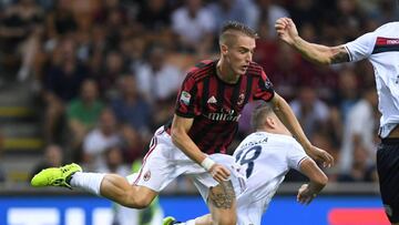 Andrea Conti, con el Milán.