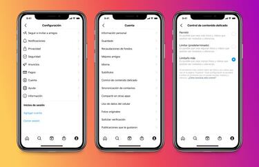 Instagram añade más opciones para ver contenido sensible en la app