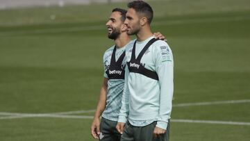 Víctor Ruiz, en un entrenamiento.