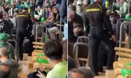 La seguridad tiene que contener al padre de Lamine: “Ha estado provocando al público del Betis”