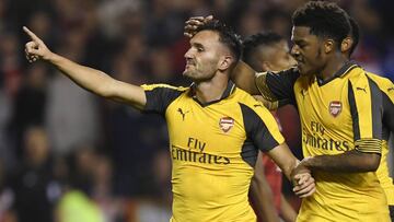 Lucas P&eacute;rez, jugador del Arsenal. 