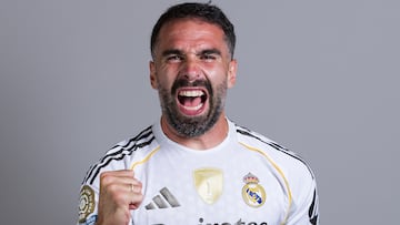 PALM BEACH GARDENS, FLORIDA - JUNE 16: Dani Carvajal #2 of Real Madrid C.F. poses for a portrait during the official FIFA Club World Cup 2025 Portrait Session on June 16, 2025 in Palm Beach Gardens, Florida. (Photo by Alex Livesey - FIFA/FIFA via Getty Images)