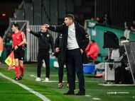 Funes, durante el partido.