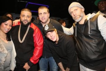 Miss Info, DJ Khaled, Rob Stone, Justin Bieber y Steve Rifkind, entre los asistentes.