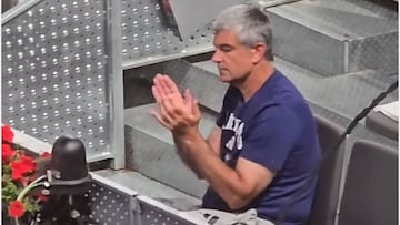 Rafael Jódar padre, en la pista Manolo Santana.