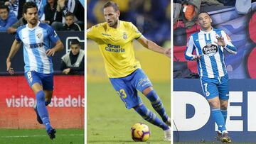 El Deportivo, el Málaga y Las Palmas, en crisis de resultados.