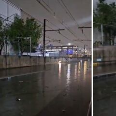 VIDEO | Así quedaron inundadas las vías de la Línea A del Metro CDMX por fuertes tormentas