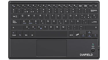 Este teclado inalámbrico portátil con ‘touchpad’ se conecta a tablets, móviles y ordenadores