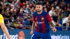 Matheus, durante un partido con el Barcelona de Fútbol Sala.