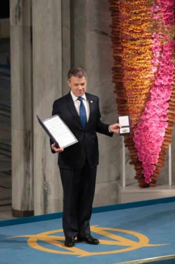 Juan Manuel Santos recibe el premio al Nobel de la Paz