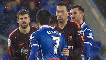 Gerard Moreno se mostró muy duro con Piqué en una de las últimas jugadas del partido que lesionaron al culé.